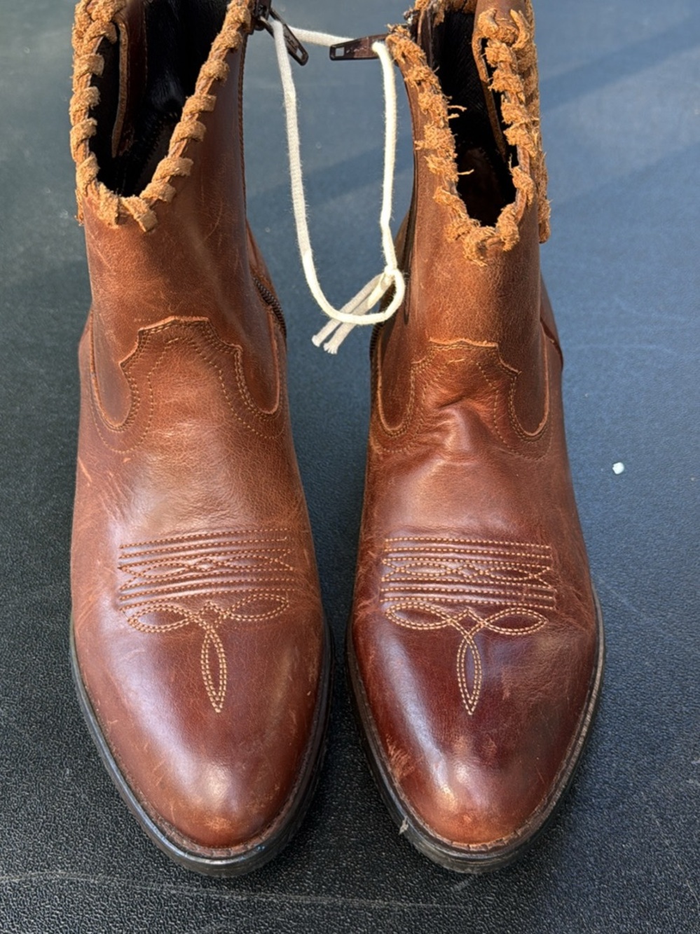 Shyanne Brown Leather Women's Western Ankle Booties